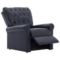 thumbnail image 1 of vidaXL Chaise Longue en Similicuir Noir, 1 of 5
