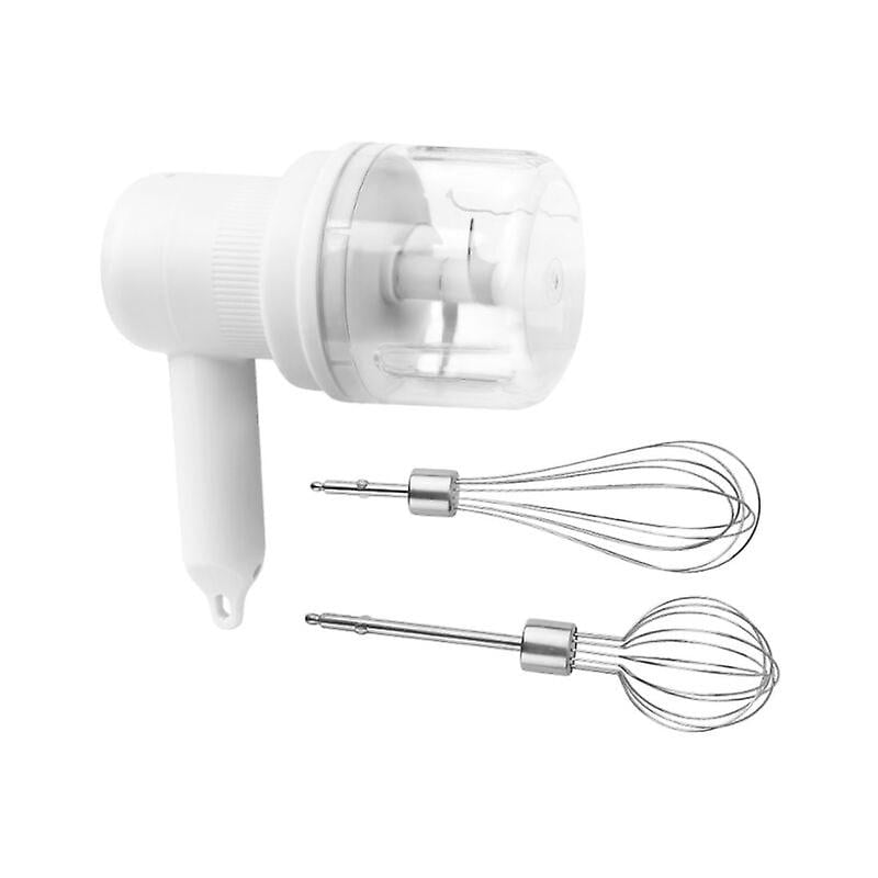 Electric Hand Blender, Cordless USB Rechargeable 3-Speed ​​Multifunction Blender with 2 Whiskers, Portable Electric Hand Blender for Pastry-Cream-Prot