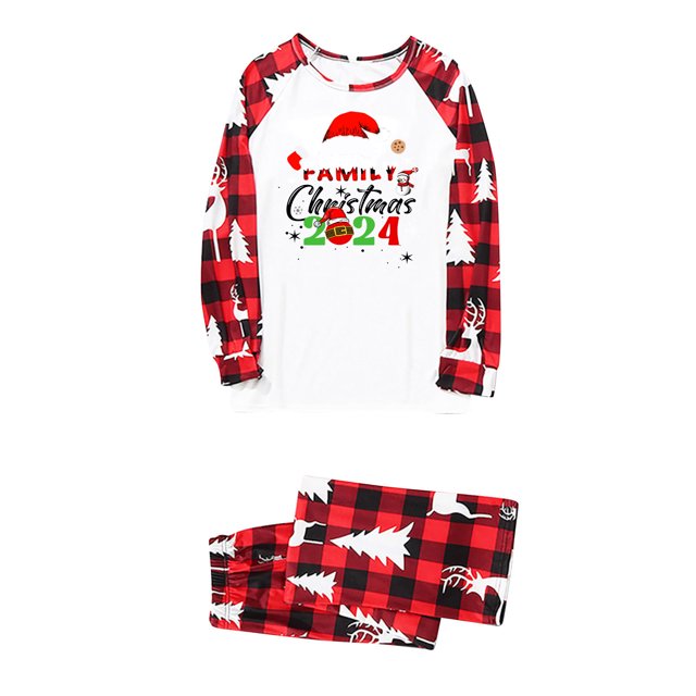 Pisexur Christmas Pajamas for Family Add Festive Atmosphere Family Christmas Pjs Matching Sets Reindeer and Snowflake Patterned Sleepwear Xmas PJS Set for Couples and Kids Christmas Pajamas
