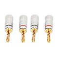 thumbnail image 1 of Banana Plug, Serrated Banana Plug 2 Pairs Wide Application Aluminum Alloy Housing  For Bar, 1 of 8