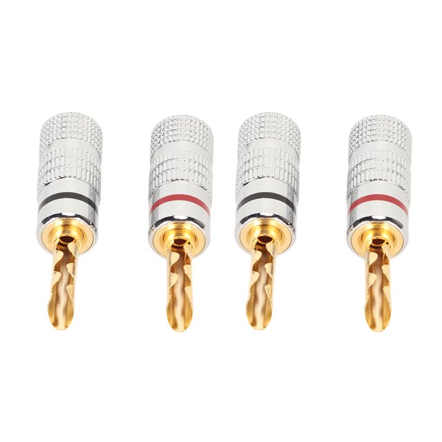 Banana Plug, Serrated Banana Plug 2 Pairs Wide Application Aluminum Alloy Housing For Bar