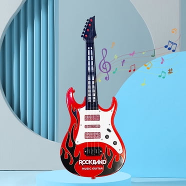 EGNMCR Guitare Jouets pour Enfants, Simulation Musicale Flash Jouant de la Guitare, Guitare pour Enfants Débutant avec Musique Légère, Instrument de Musique Mini Guitare pour Améliorer les Habiletés