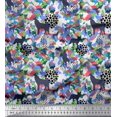 thumbnail image 1 of Soimoi Modal Satin Fabric Dot,Camouflage Texture & Wolf Animal Printed Fabric 1 Yard 42 Inch Wide, 1 of 1