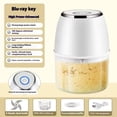 thumbnail image 2 of Garlic Masher Electric Stainless Steel 6-Blade Grinder with 1200 mAh Rechargeable Battery and Ergonomic Concave Design, 2 of 4
