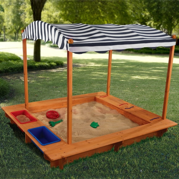 KidKraft Bac à Sable d'Extérieur avec Auvent - Bois Résistant aux Intempéries / 00165