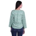 thumbnail image 4 of Moomaya Printed Button Placket Full Sleeve Top Round Neck WoMen's Casual Summer Tunic, 4 of 5