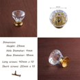 thumbnail image 1 of 20 Pcs Poignée de Porte en Verre Cristal Tiroir Armoire Meuble Cuisine Poignée Diamant Table de Toilette Bouton, 1 of 7