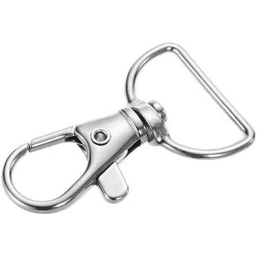 GFDYREE 50 Pack Premium Metal Lobster Claw Clasps 360Ã\u201a° Swivel Trigger Snap Hooks by Specialist ID Swivel Clasps with D Ring (D Ring Inner Width 0.98inch)