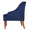 thumbnail image 5 of HomePop Fauteuil d'Appoint à Accoudoirs Incurvés en Velours, 5 of 5