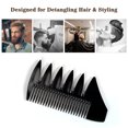 thumbnail image 2 of Men's Styling Hair Comb Round & Fine Teeth Barber Comb Anti-Static Hair Brush for Men, 2 of 8