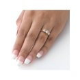 thumbnail image 3 of Bague de Fiançailles Solitaire Ronde à 3 Pierres en Diamant 1 Ct en Or Jaune 14 K, 3 of 3