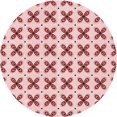 thumbnail image 1 of Ahgly Company Machine Washable Indoor Round Transitional Light Rose Pink Area Rugs, 4' Round, 1 of 7