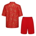 thumbnail image 2 of Oyolan Garçons Coton Uniforme Tang Brodé Dragon Traditionnel Chinois Kung-Fu Tang Arts Martiaux Ensembles Rouge-H 170, 2 of 6