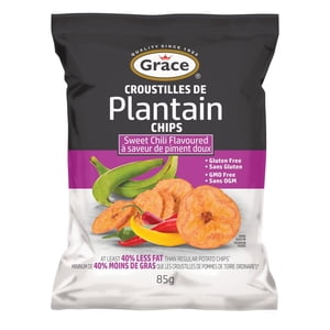 Grace Sweet Chili Plantain Chips, 85g Bag