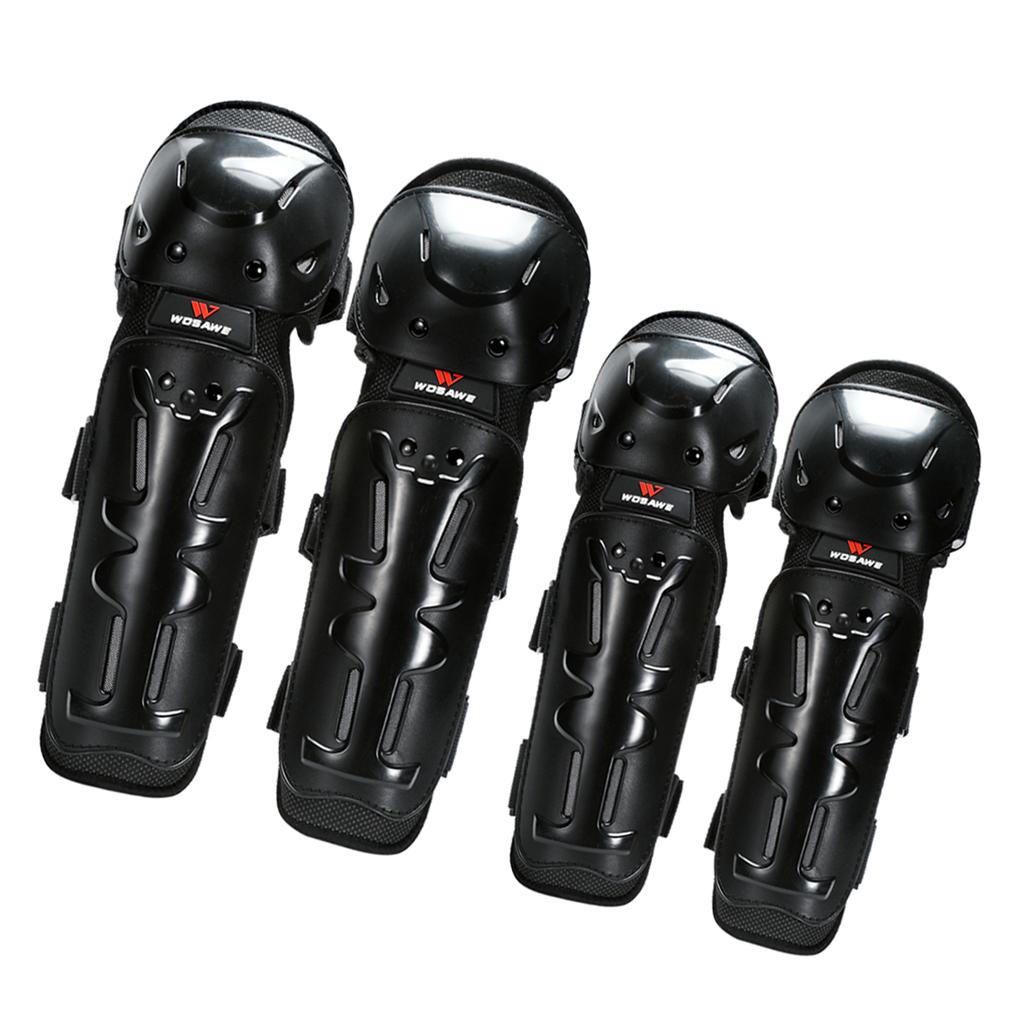 Ensemble d'Engrenages de Protection Réglable Respirante Genou Protège-Tibias pour le Vélo de Skateboard