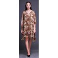 thumbnail image 2 of Bimba Kaftan de Plage Aquarelle, Paréo de Bikini, Robe Midi pour Femmes, Caftan Court-P-L, 2 of 5