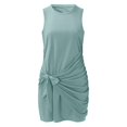 thumbnail image 4 of TJAZFJPA Robe du Nouvel An Chinois Nouvelle Jupe Robe Sans Manches pour Femme Col Rond Plissée Irrégulière Robe d'Été Robe de Maternité d'Automne Robes Blanches pour Femmes Fête, 4 of 5