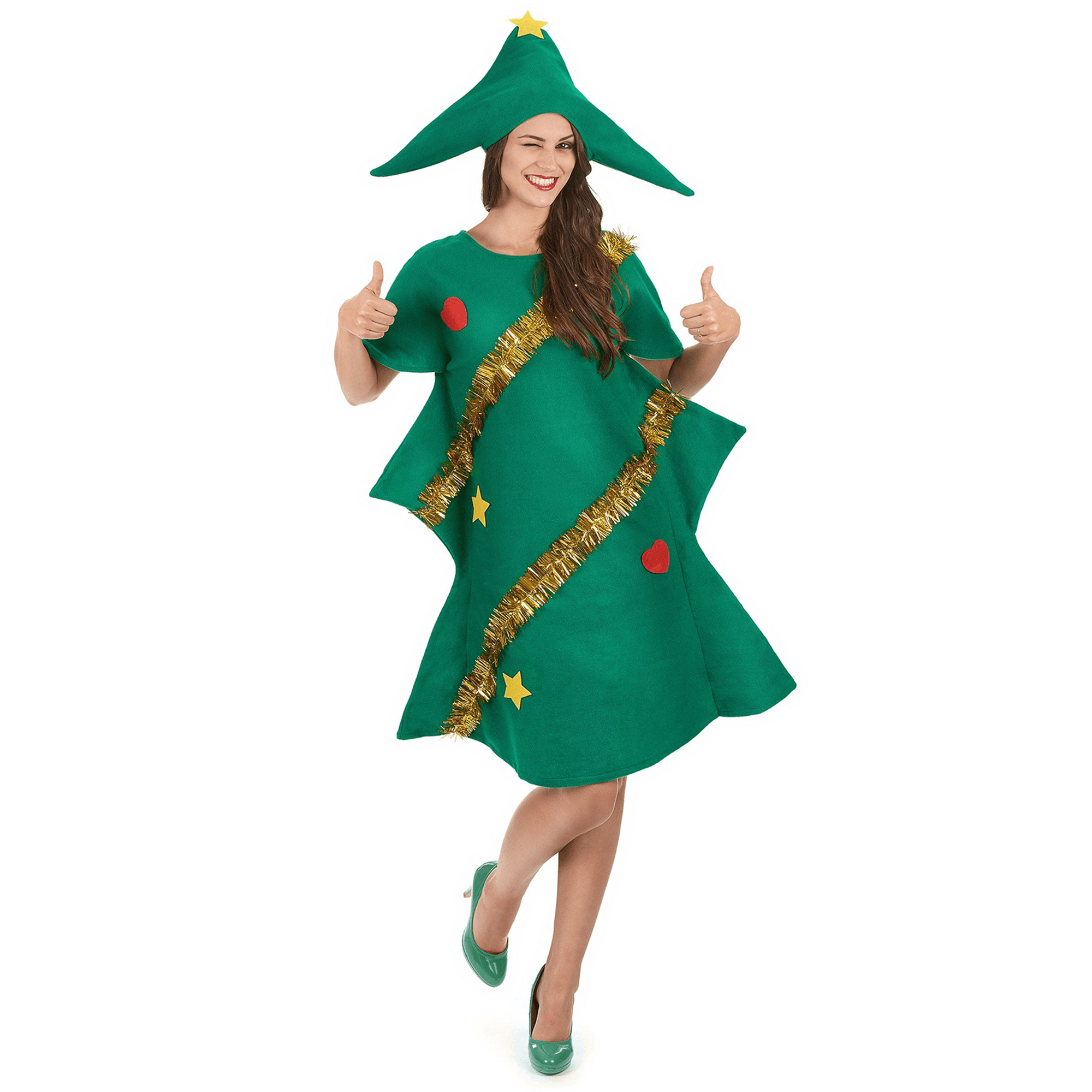 Diconna Parent-Children Cosplay Costume, Christmas Tree Shaped Dress