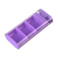 thumbnail image 2 of Meitianfacai 3 Compartment Portable Pill Organizer Clear Slide Out Design With Separate Sections Daily Medication Box Transparent Partition Storage For Morning Noon Night Doses (Purple), 2 of 6