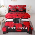 thumbnail image 1 of YST 7 Piece Bed in a Bag King Size Comforter Set Ice Hockey Bedding Set,Hockey Reversible Design Bed Set,Winter Sports Soft Microfiber Comforter with Sheet Set,All Season,New Jersey, 1 of 5