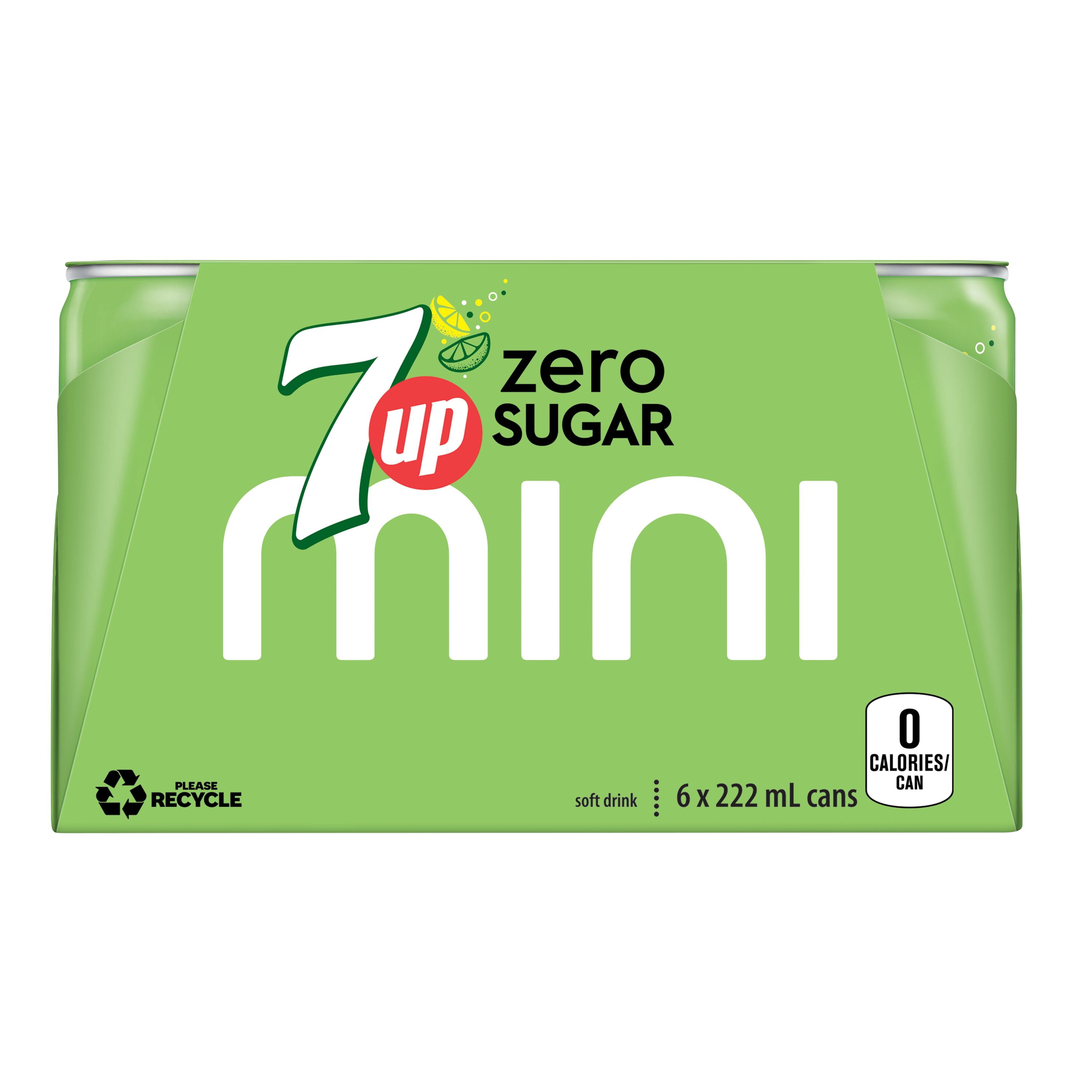 7UP Zero Soft Drink Lemon Lime 6 x222 mL - Walmart.ca