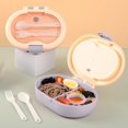 thumbnail image 4 of Compartment Lunch Box for Adults 800 ml Microwave Safe Food Grade Plastic Bento Box with Leak-Proof Lid and 5 Dividers, 4 of 6