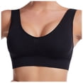 thumbnail image 1 of Bra Sets for Women Full-Coverage Bra Feature V-Neck Soft Bra Style W-1248 Black 3XL, 1 of 3