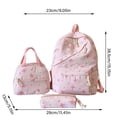 thumbnail image 3 of GPOECD 3PCS Bow Backpack Set with Lunchbox Pencil Pouch Cute Preppy for Teen Girls College Bookbag School Backpack Light Pink,One Size, 3 of 6