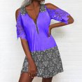 thumbnail image 2 of EQWLJWE Robes d'Été pour Femmes 2023 Robe Décontractée Aguichant Mode Été Col en V Manches Courtes Ample Imprimée, 2 of 5