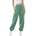 thumbnail image 1 of Sweatpants Women Fitness Drawstring Jogging Pants With Pockets Casual Loose Elastic Waist Drawstring Sweatpants Pant Suits for Women Casual Summer Sweat Track Pants Womens Casual Pants plus Size, 1 of 6