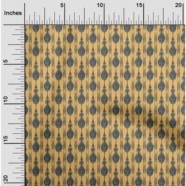 oneOone Silk Tabby Fabric Stripe Ikat Printed Craft Fabric BTY 42 Inch Wide