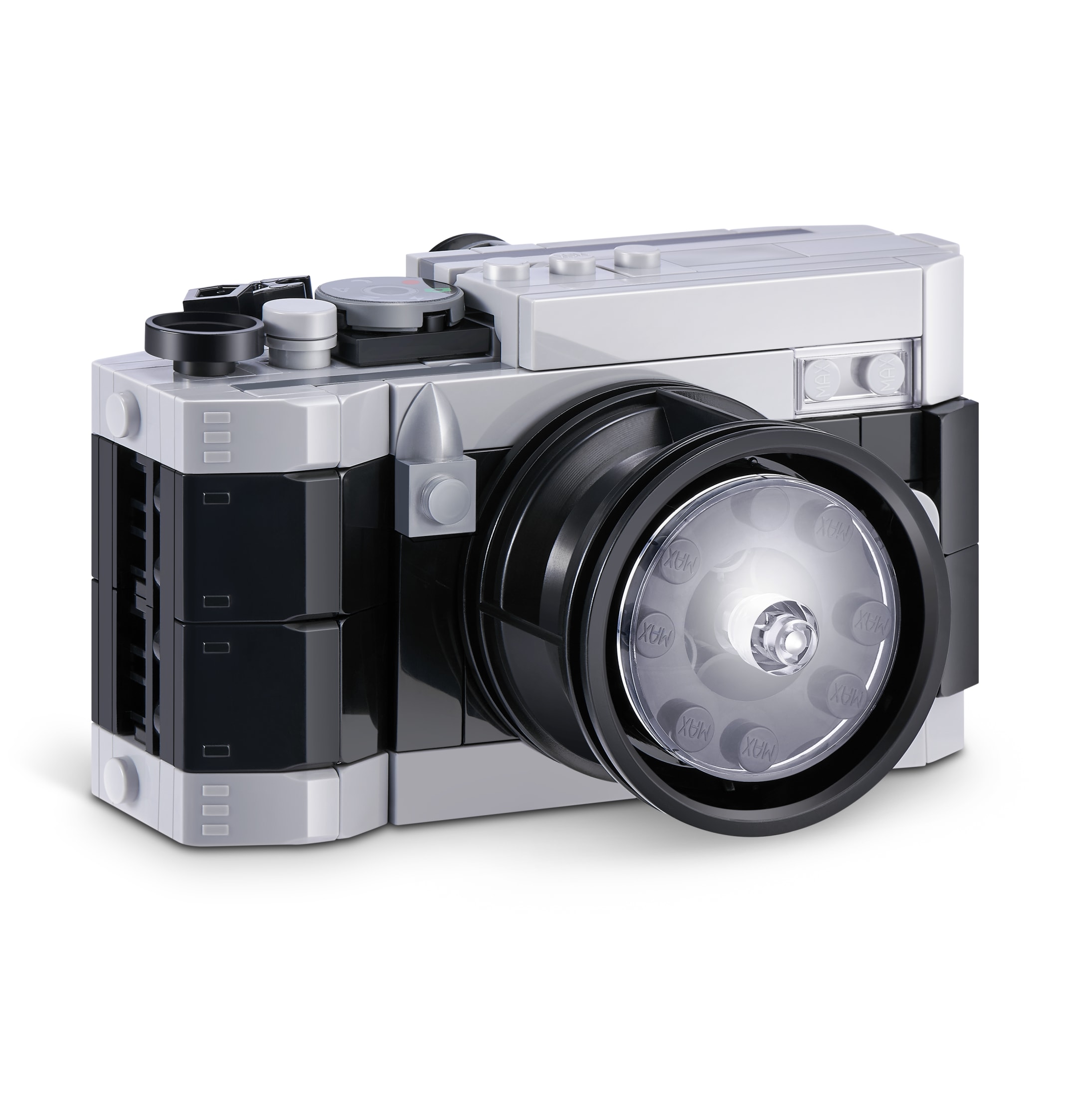 MAX Build More Premium Retro Series 2 (Camera) by ZURU : Jouet déballage avec mini briques à collectionner, jusqu'à 188 pièces, 4 designs à construire. Pour enfants, préados, adultes, dès 8 ans.
