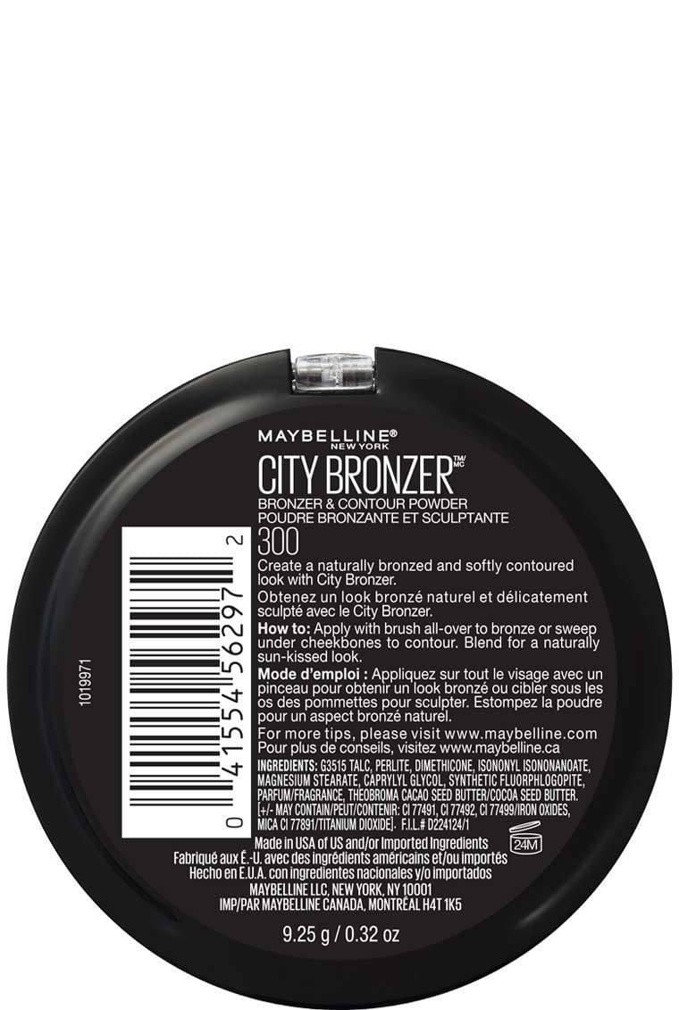 Maybelline New York City Bronzer Powder Makeup, Bronzer and Contour Powder, 300 ,9.25gr