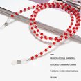 thumbnail image 4 of Chaîne de Retenue pour Lunettes, Chaîne Perlée pour Lunettes de Lecture, Corde Perlée pour Lunettes de Soleil, Support de Sangle pour Lunettes, Décoration, Rouge, 4 of 7