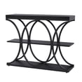 thumbnail image 1 of GloryStar 3-Tier Entryway Table, Modern Narrow Console with Open Shelves and Geometric Metal Legs for Living Room, 1 of 6