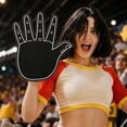 thumbnail image 3 of Five Finger Foam Cheering Hands For A Party Universal Five Finger Foam Hands For Cheerleaders. Black, 3 of 3