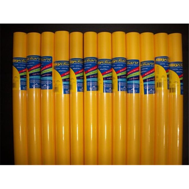 80011 RiteCo Raydiant RiteCo Raydiant Rouleaux d'Art Résistants à la Décoloration Jaune Canari 24 Po X 12 Pi Lot de 12