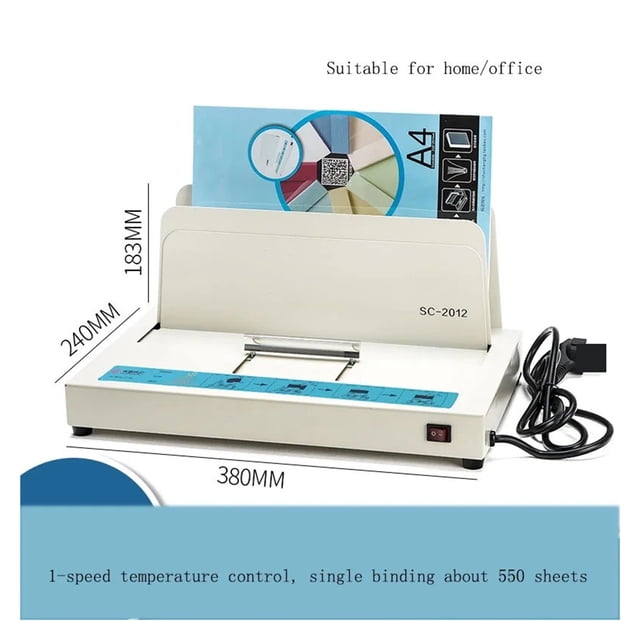Machine de Reliure à Chaud pour Soumissions, Certificat Financier A4, Enveloppe de Carnet, Machine de Reliure Automatique à Colle, Perforation à Pointe