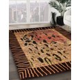 thumbnail image 2 of Ahgly Company Tapis d'Intérieur Ronds Abstraits Rouges à Motif Animal, 8 Pieds Rond, 2 of 6