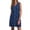 Dark Blue, variant on Women's Plus Size Denim Dress Sleeveless Button Down Casual Summer Jean Mini Dress with Patch Pockets Trendy Western Style