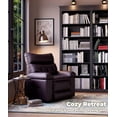 thumbnail image 2 of Fauteuil Inclinable Surdimensionné, Fauteuils Inclinables Manuels pour Adultes, Petit Fauteuil Inclinable en Cuir PU pour Petit Espace, VR, Réglable 90° - 150°, Fauteuil Simple de Style Lazy Boy, 2 of 8