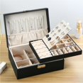 thumbnail image 3 of Baohd Jewelry Organizer Classic Luxurious Jewelry Organizer Box Leather Jewelry Storage Case Multifunctional Jewel Holder for Accessory Earring, 3 of 6