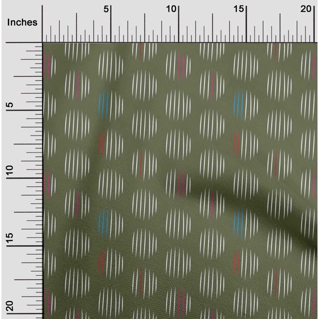 oneOone Cotton Poplin Fabric Line Geometric Print Sewing Fabric BTY 56 Inch Wide