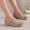 Beige, variant on Nude Sandal Women Wedges Casual Shoes Solid Color Low-heeled Sandals Fashion Flip Flop Orthopedic Sandals Greek Sandals on Clearance