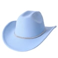 thumbnail image 3 of Men's And Women's Woolen Hats Western Cowboy Top Hat Three Of Rhinestones, 3 of 4