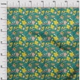 thumbnail image 2 of oneOone Rayon Green Fabric Leaves & Tulip Floral Fabric For Sewing Printed Craft Fabric By The Yard 56 Inch Wide, 2 of 5