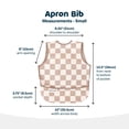 thumbnail image 4 of Tiny Twinkle - Apron Bib - Beige Checkers - 6-24M, 4 of 5