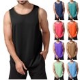 thumbnail image 1 of Yuyuzo Camisoles Sans Manches pour Hommes Col Rond Débardeurs d'Entraînement T-Shirts de Couleur Unie T-Shirts Amples, 1 of 6