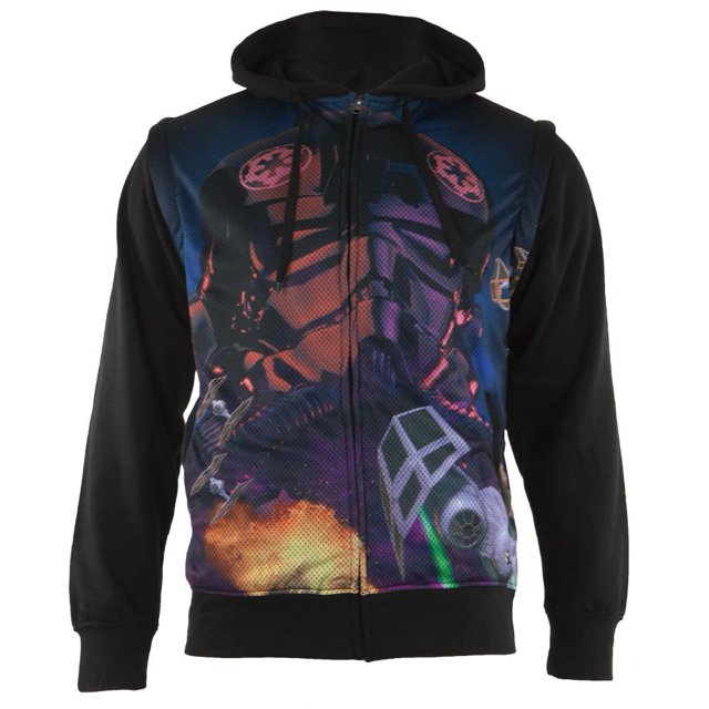 Star Wars - Galagas Sublimated Zip Hoodie With Removable Sleeves