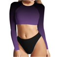 thumbnail image 4 of Birdeem Women Printed Long Sleeved Round Neck Split Swimsuit Swimwear, 4 of 9